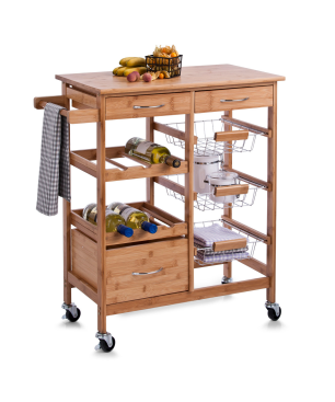 ZELLER 13775 Küchenrollwagen Natur