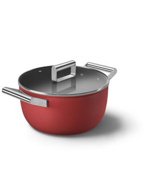 SMEG CKFC2411RDM Schmortopf Edelstahl