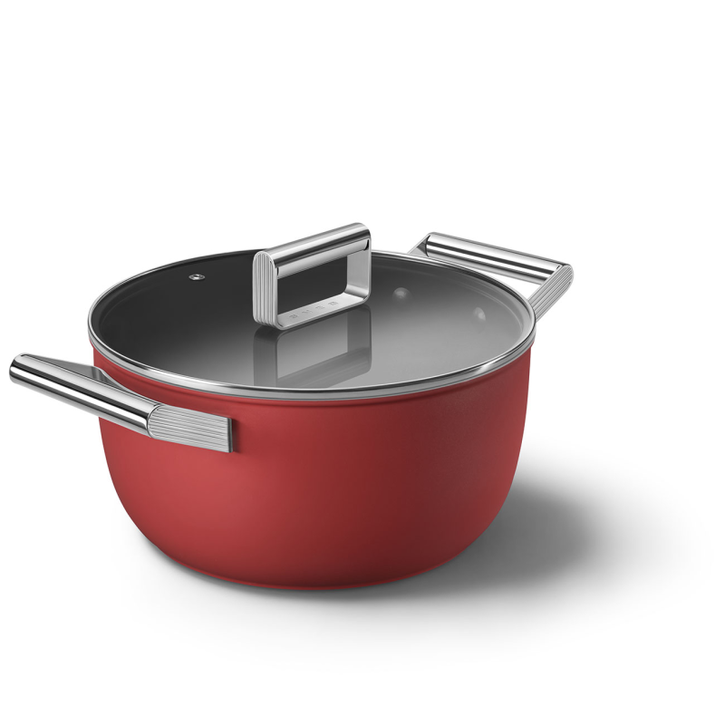 SMEG CKFC2411RDM Schmortopf Edelstahl