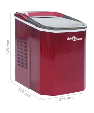 VIDAXL 51099 Eiswürfelmaschine (112 Watt, Rot)