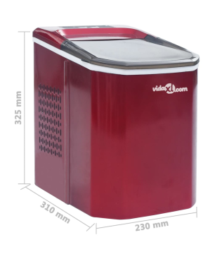 VIDAXL 51099 Eiswürfelmaschine (112 Watt, Rot)