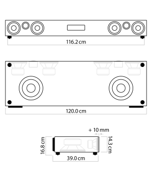 NUBERT nuPro XS-8500 RC Soundbar aktiv | Soundplate, Weiß