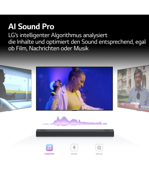 LG DS75Q, Soundbar, Dark Steel Silver