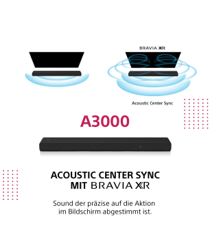 SONY HT-A 3000 Dolby Atmos, Soundbar, Schwarz