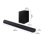 SAMSUNG HW-Q610GC/ZG, Soundbar, Titanschwarz