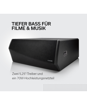 DENON DSW-1H, Subwoofer, Schwarz