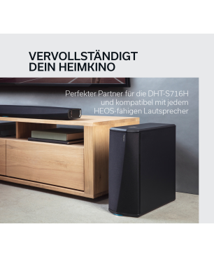 DENON DSW-1H, Subwoofer, Schwarz