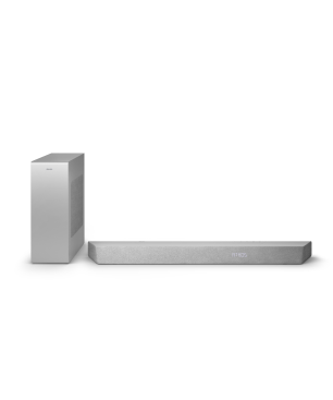 PHILIPS TAB 8507/10, Soundbar mit kabellosem Subwoofer, silber
