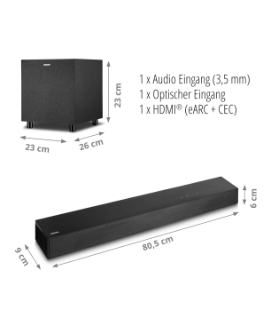 MEDION LIFE® S61022, Soundbar, schwarz