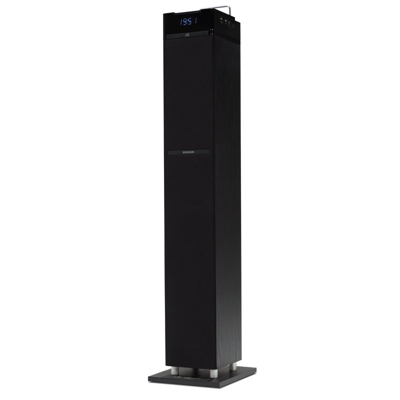 AIWA TS-990CD, 120 Watt, Soundtower mit CD Player,USB, SD und FM-Radio. Dockingstation,, Schwarz