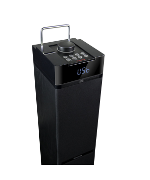 AIWA TS-990CD, 120 Watt, Soundtower mit CD Player,USB, SD und FM-Radio. Dockingstation,, Schwarz