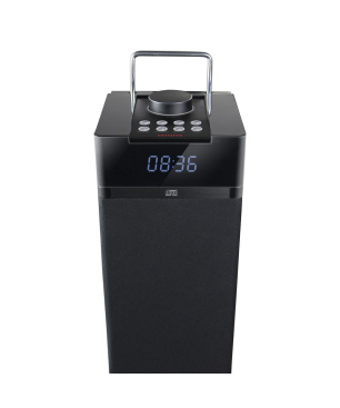 AIWA TS-990CD, 120 Watt, Soundtower mit CD Player,USB, SD und FM-Radio. Dockingstation,, Schwarz