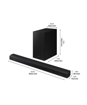 SAMSUNG HW-B540/ZG, Soundbar, Schwarz
