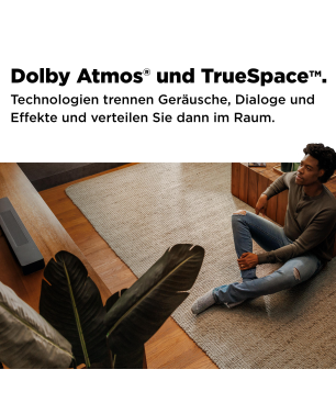 BOSE Smart Soundbar 600, Dolby Atmos, Soundbar, Schwarz