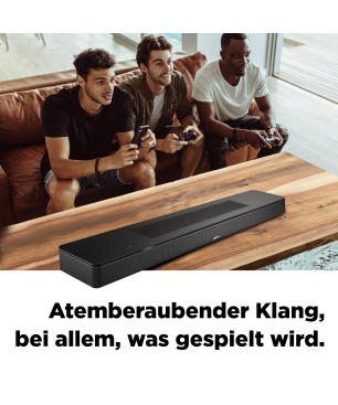 BOSE Smart Soundbar 600, Dolby Atmos, Soundbar, Schwarz