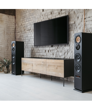 TEUFEL Ultima 40 Aktiv Standlautsprecher Aktivlautsprecher, Schwarz