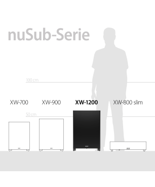 NUBERT nuSub XW-1200 Subwoofer, Schwarz