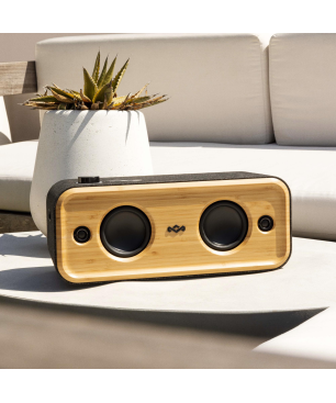 HOUSE OF MARLEY Get Together 2 XL Bluetooth-Lautsprecher, Holz/Schwarz
