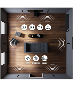 QEUS APS50C white Hifi Lautsprecher (Linienstrahler, White)