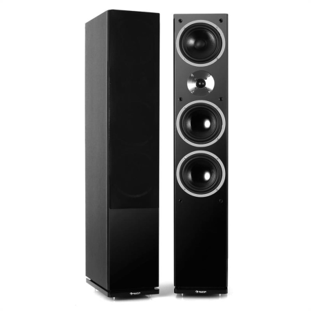 AUNA Linie-600-BK Standlautsprecher, Schwarz