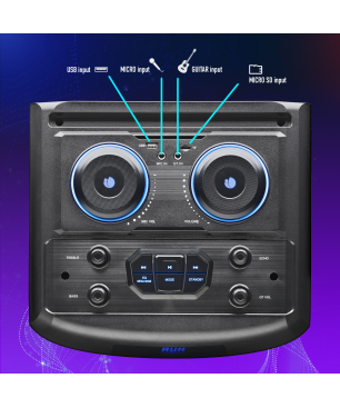 NGS WILDDUB2 Tragbarer Lautsprecher Speaker, Schwarz