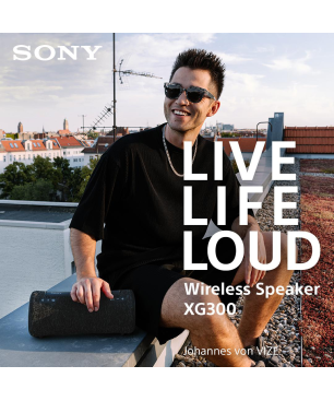 SONY SRS-XG 300 Bluetooth Lautsprecher, Hellgrau, Wasserfest