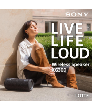 SONY SRS-XG 300 Bluetooth Lautsprecher, Hellgrau, Wasserfest