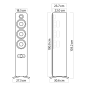 NUBERT nuPro SP-500 HiFi-Lautsprecher, Graphit