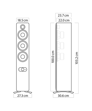 NUBERT nuPro SP-500 HiFi-Lautsprecher, Eisgrau