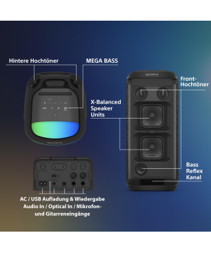 SONY SRS-XV800 Bluetooth Partybox, Schwarz