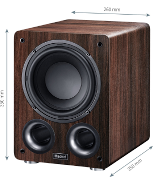 MAGNAT ALPHA RS8 Subwoofer, mocca