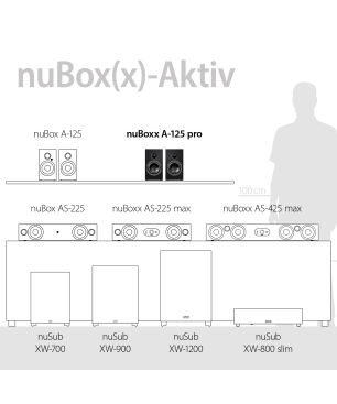 NUBERT nuBoxx A-125 pro Aktivlautsprecher aktiv | Soundpaar, Weiß