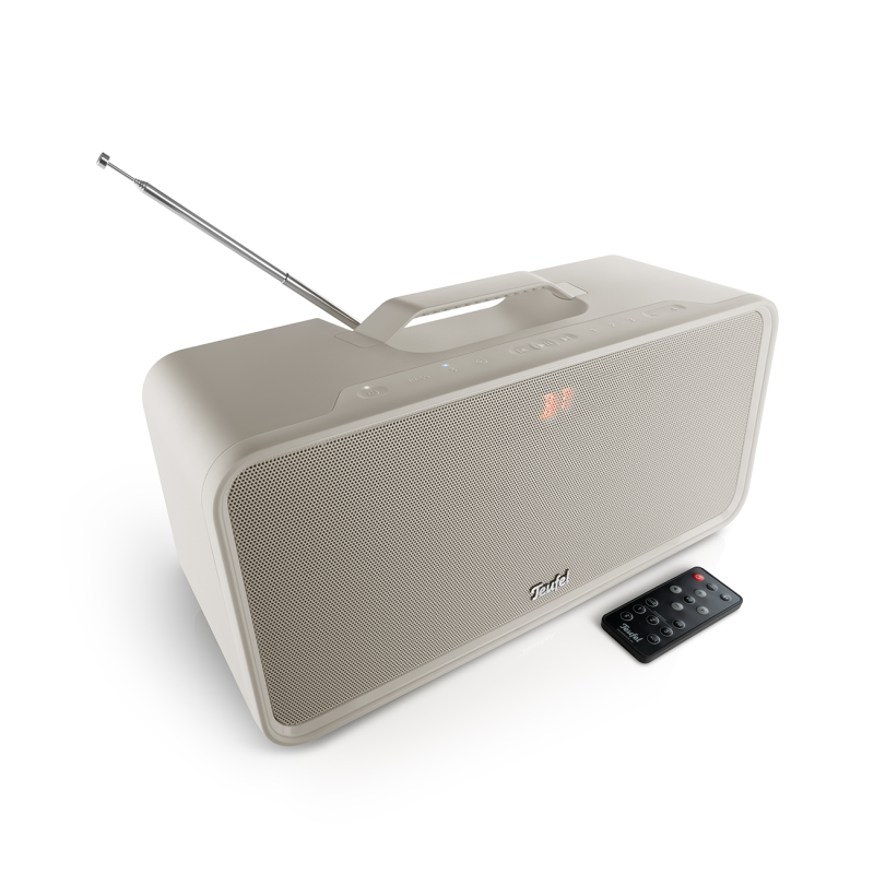 TEUFEL BOOMSTER Bluetooth-Lautsprecher, Sand White, Wasserfest