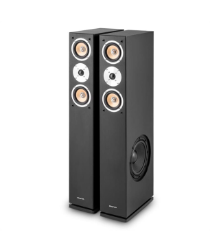 AUNA Linie 501 FS BK Standlautsprecher, Schwarz