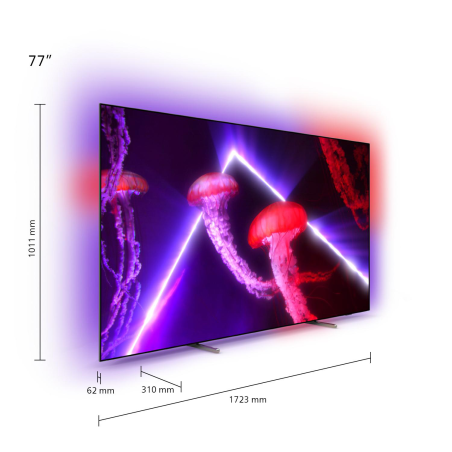 PHILIPS 77OLED807/12 OLED Fernseher (Flat, 77 Zoll / 194 cm, UHD 4K, SMART TV, Ambilight, Android TV™ 11 (R))