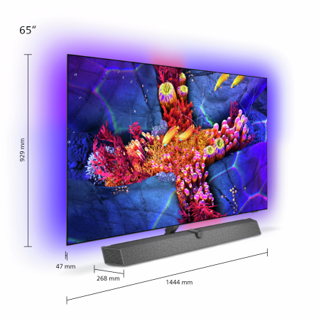 PHILIPS 65OLED937/12 OLED TV (Flat, 65 Zoll / 164 cm, OLED 4K, SMART TV, Ambilight, Android TV™ 11 (R))