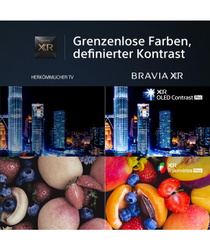 SONY BRAVIA XR-55A95L OLED TV (Flat, 55 Zoll / 139 cm, QLED 4K, SMART TV, Google TV)