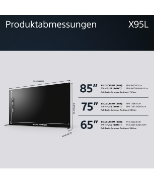 SONY BRAVIA XR-65X95L LED TV (Flat, 65 Zoll / 164 cm, UHD 4K, SMART TV, Google TV)