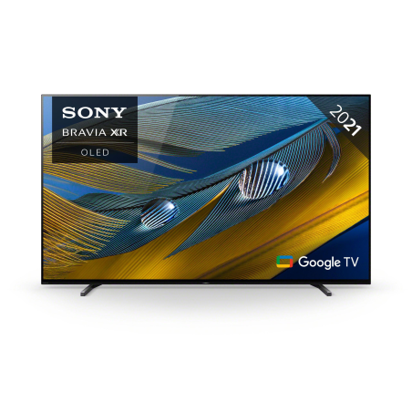 SONY XR-55A80J OLED TV (Flat, 55 Zoll / 139 cm, OLED 4K, SMART TV, Google TV)