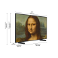 SAMSUNG GQ43LS03BAU The Frame QLED TV (Flat, 43 Zoll / 108 cm, UHD 4K, SMART TV, Tizen™ mit Gaming Hub)