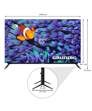 GRUNDIG 65 GOB 9380 OLED TV (65 Zoll / 161 cm, UHD 4K, SMART TV, Ambilight, Android 11)