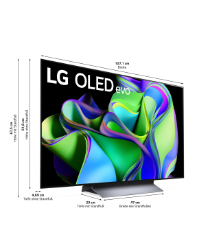 LG OLED48C37LA OLED evo TV (Flat, 48 Zoll / 121 cm, UHD 4K, SMART TV, webOS 23 mit LG ThinQ)
