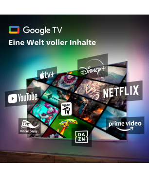 PHILIPS 55PUS8808/12 4K LED Ambilight TV (Flat, 55 Zoll / 139 cm, UHD 4K, SMART TV, Ambilight, GoogleTV 12)