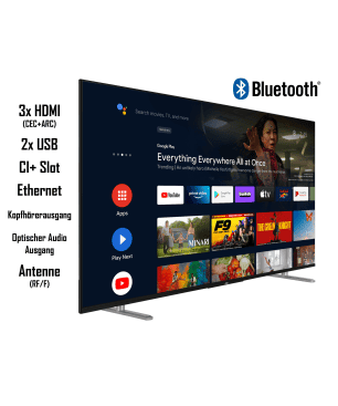 JVC LT-50VAQ6255 QLED TV (Flat, 50 Zoll / 126 cm, UHD 4K)