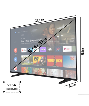 JVC LT-55VA3355 LED TV (Flat, 55 Zoll / 139 cm, UHD 4K)