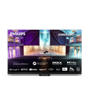 PHILIPS 77OLED908/12 OLED TV (Flat, 77 Zoll / 194 cm, UHD 4K, SMART TV, Ambilight, Google TV 12)