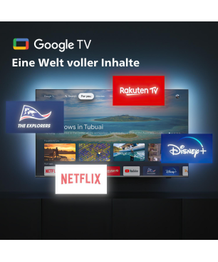 PHILIPS 77OLED908/12 OLED TV (Flat, 77 Zoll / 194 cm, UHD 4K, SMART TV, Ambilight, Google TV 12)