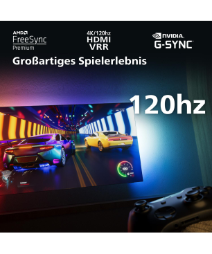 PHILIPS 77OLED908/12 OLED TV (Flat, 77 Zoll / 194 cm, UHD 4K, SMART TV, Ambilight, Google TV 12)