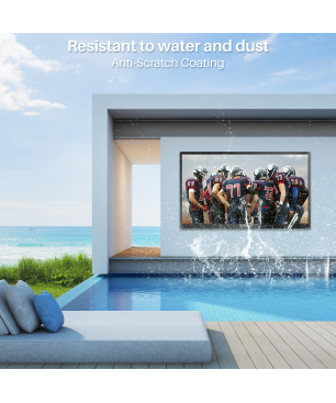 SYLVOX 55 Zoll Smart Outdoor TV 2000nit Pool Pro OT55A2KEGE-EU LED TV (Flat, 55 Zoll / 139,7 cm, HDR 4K, SMART TV)