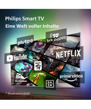 PHILIPS 65PML9008/12 4K UHD MiniLED TV (Flat, 65 Zoll / 164 cm, UHD 4K, SMART TV, Ambilight, Philips Smart TV)